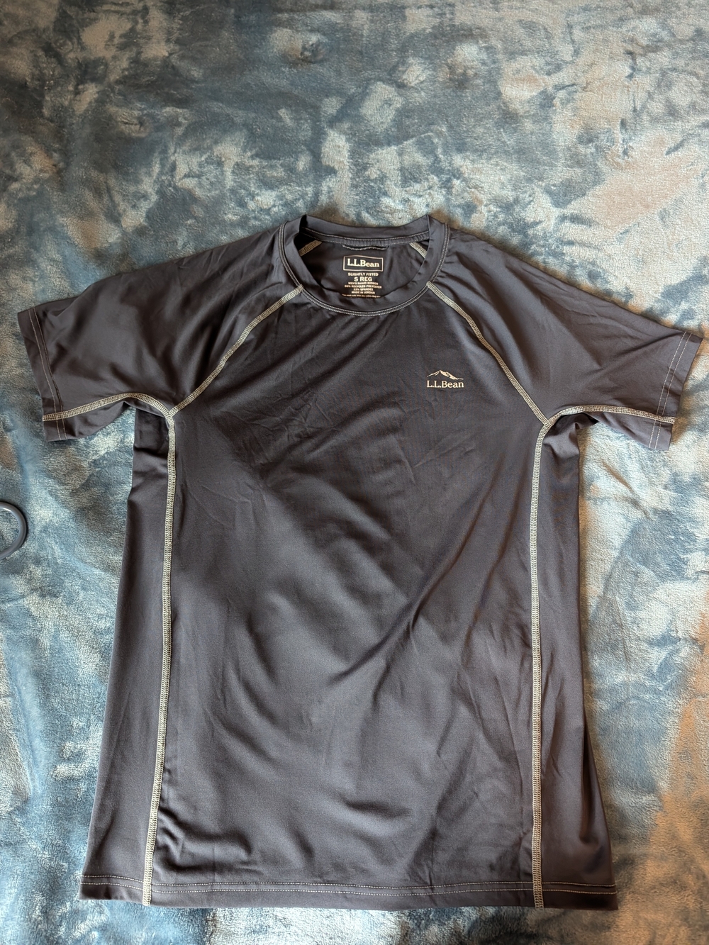 L.L. Bean Men’s Short Sleeve Swim Shirt - Charcoal